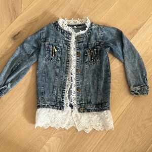 Girl’s Lace and Jean Jacket